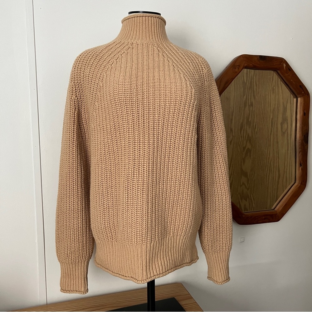 Oversized J. Crew cotton cable knit sweater